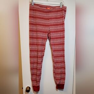 Medium Joe Fresh Red and White Pajamas Thermals